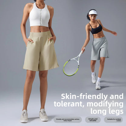 Knee Length Wide Leg Women Shorts