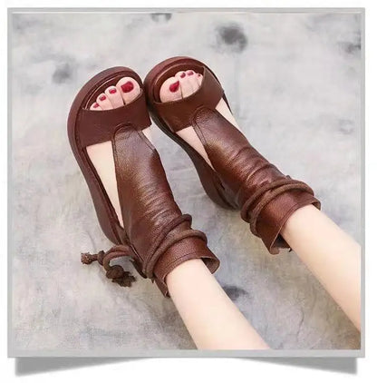 Summer Retro Gladiator Wedge Sandals for Women