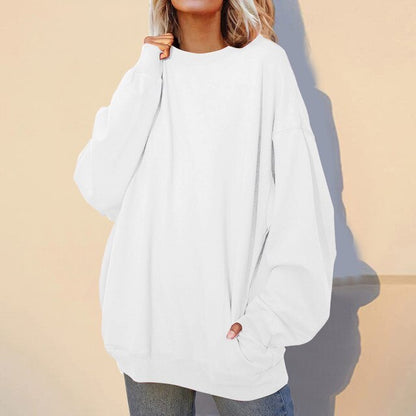 Oversized Crewneck Loose Style Women Sweatshirts