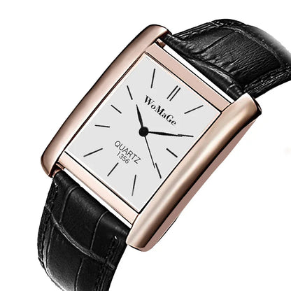 Classic Square Dial Ceramic Band Men Black Watches