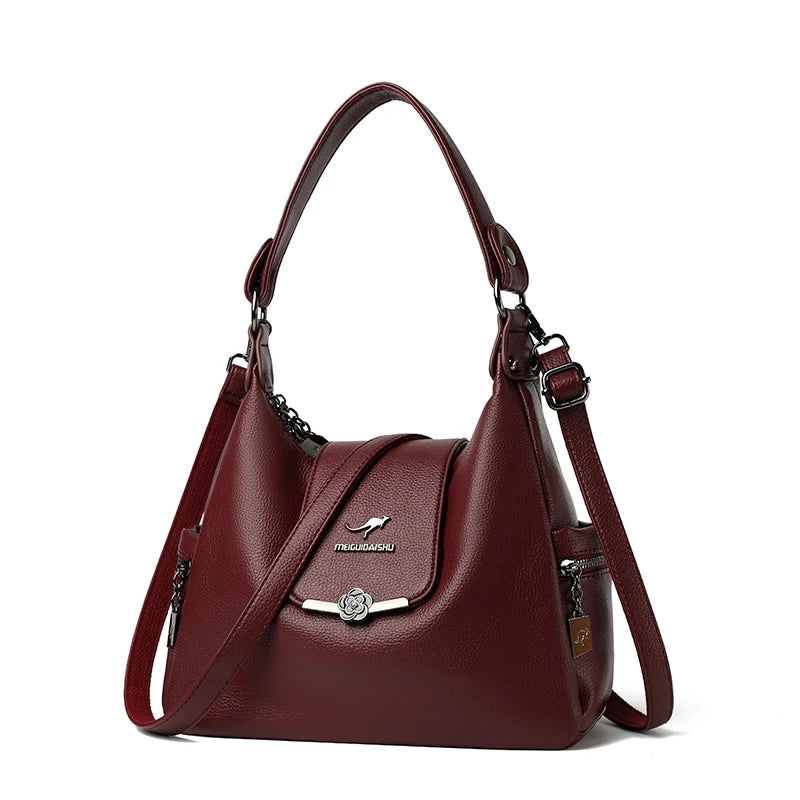 Luxury Designer Handbags For Women Large Capacity Soft Leather Shoulder Crossbody Bags High Quality Fashion