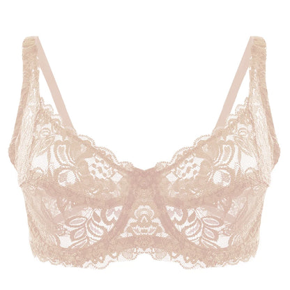 Women Plus Size Lace Embroidery Bra Underwear