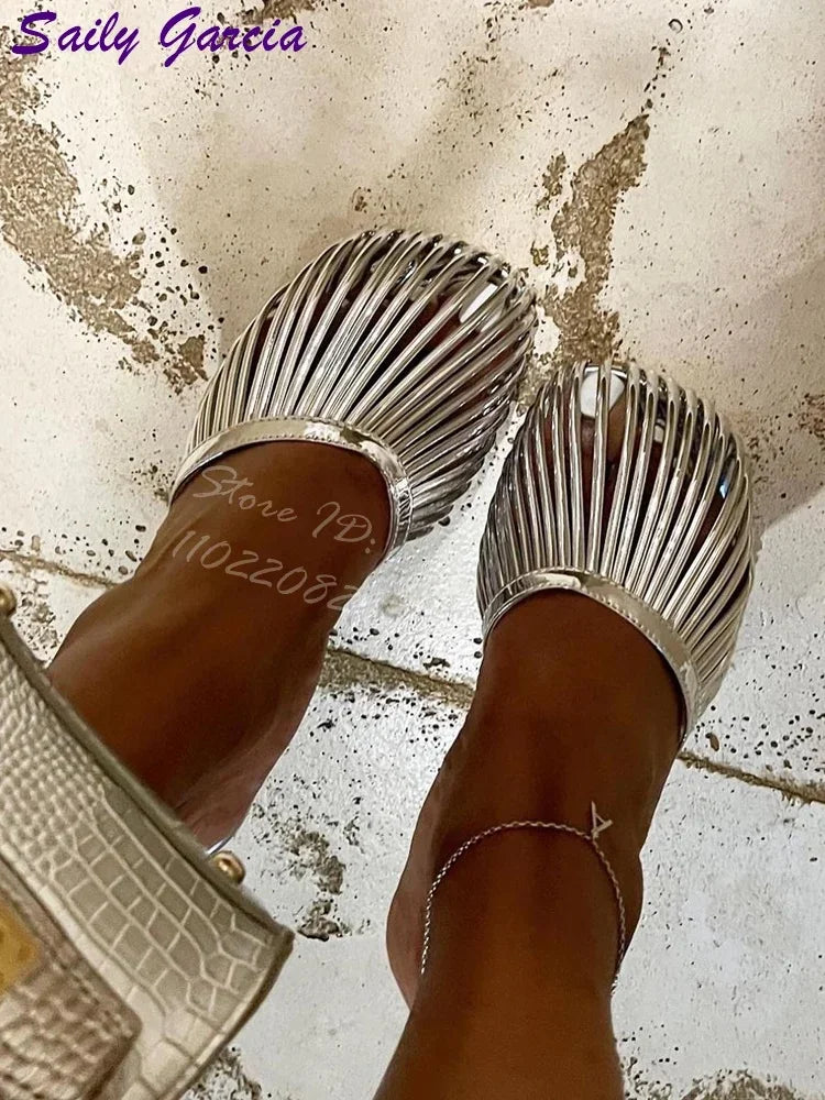 2025 Summer Women S Square Toe Sandals Snake Print Strappy Mules 10 5Cm High Heel Fashion Slippers