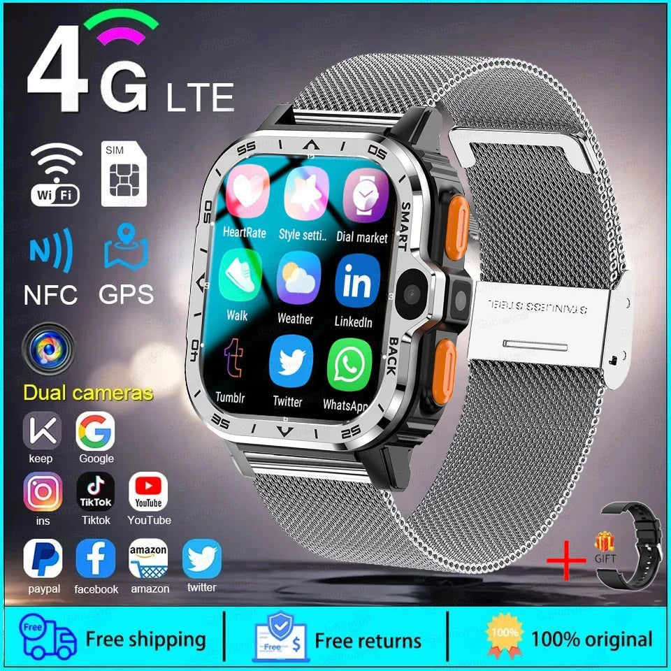 4 Core Cpu 8Gb 16Gb Rom Capacity Sim Card Supported Android Smartwatches For Students Kids
