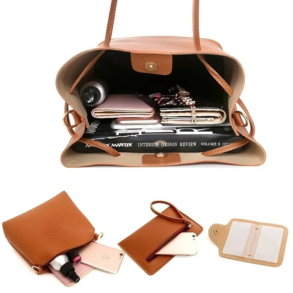 All In One Leather Handbag Sets