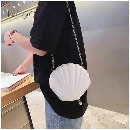 Shell Shape Vintage Small Crossbody Messenger Bag