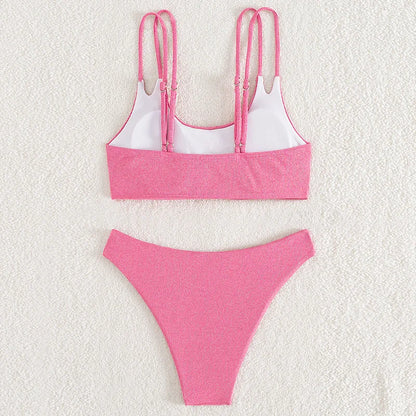 Pink Sexy High Waist Summer Women Bikini