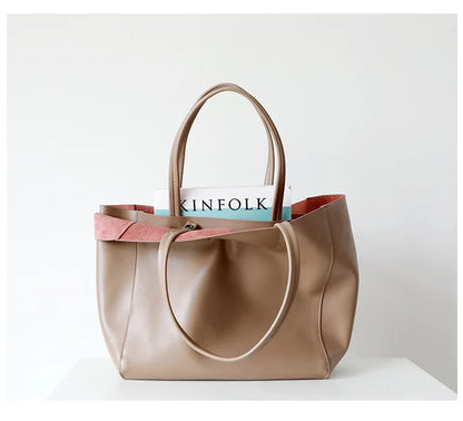 High Quality Genuine Leather Large-Capacity Tote Bags