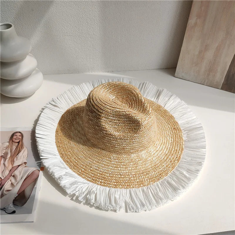 Hepburn Vintage Design Elegant Straw Sun Cap Hat