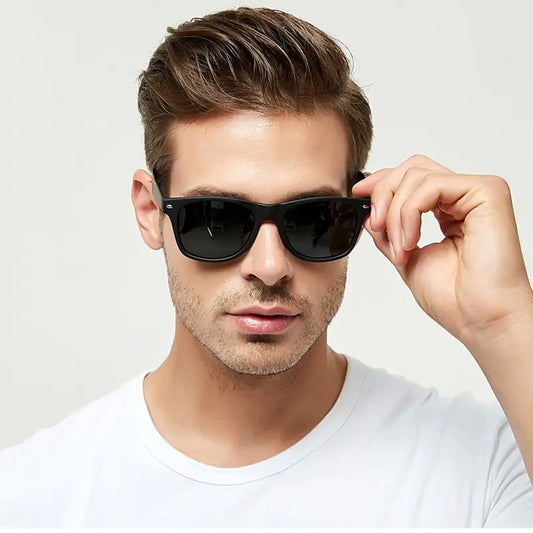 Timeless Cool: Classic Black Square Wayfarer Sunglasses