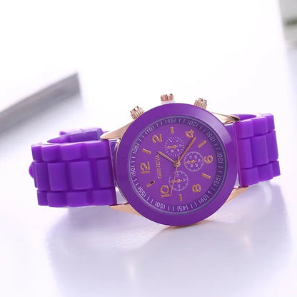 Crocodile Style Quartz Watches Unisex Casual Silicone Bands