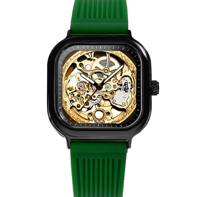 Mens Mechanical Dial Square Analog Watches