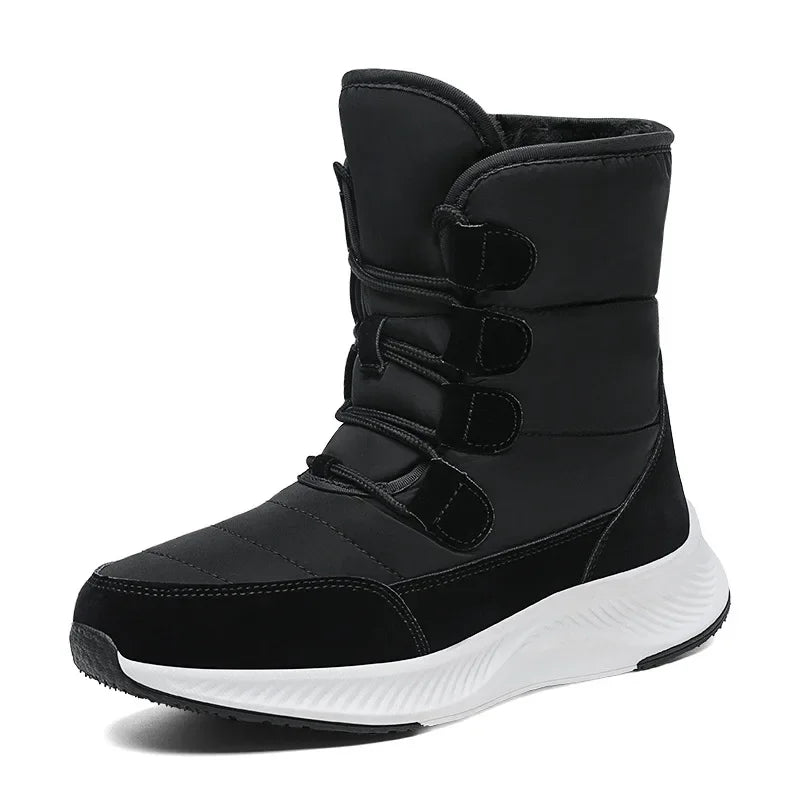 Cozy White Plush Snow Boots for Women | 2025 Winter Non-Slip Platform Boots