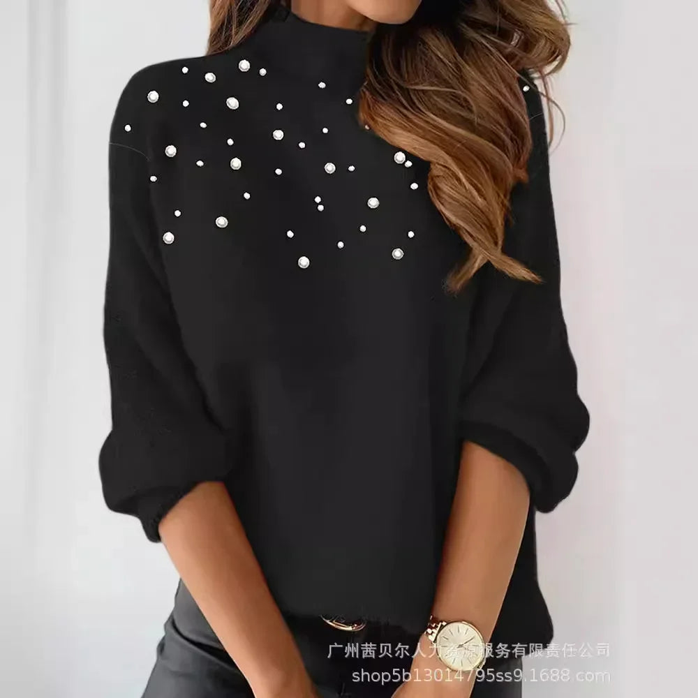 Simple Solid Turtleneck Oversized Sweaters