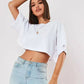 Cotton Loose Style Casual Crop Top