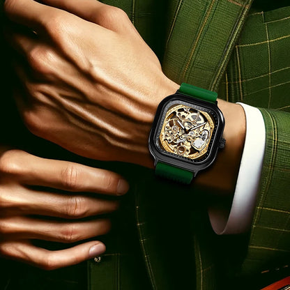 Mens Mechanical Dial Square Analog Watches