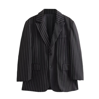 Casual Office Fashion Striped Blazers