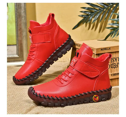 Modern Style Long Cross Lace Up Warm Winter Boots For Women