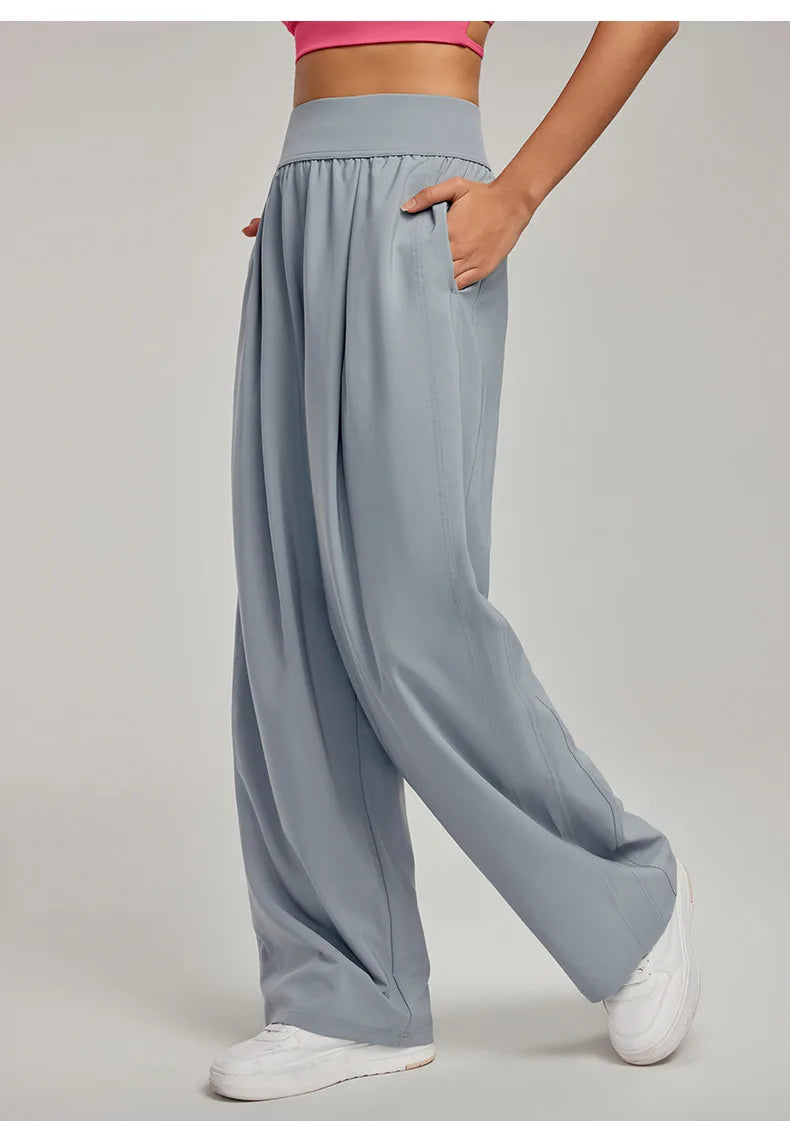 California Summer Street Style Wide Leg High Waist Pants