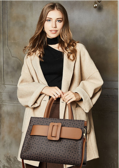 Big Belted Large Capacity Elegant Handbags