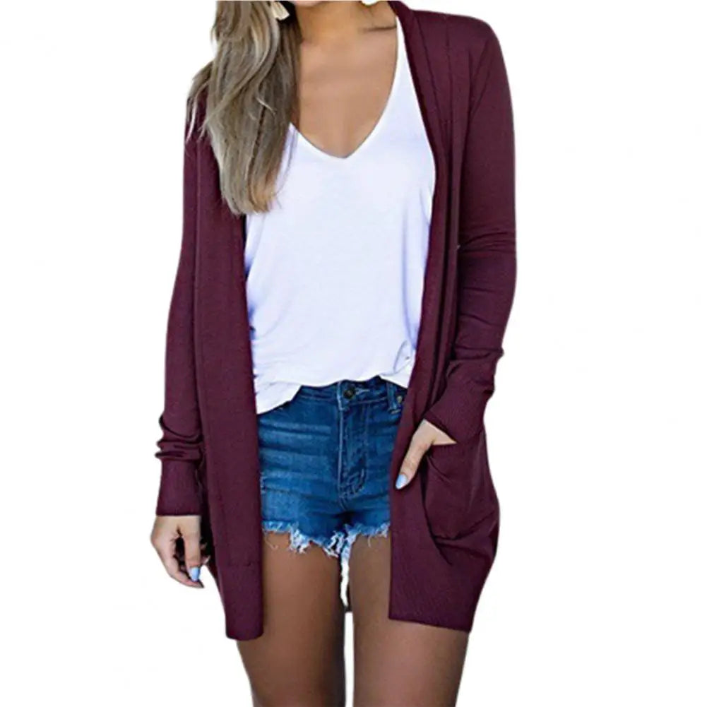 Casual Long Pocket Cardigan Sweater