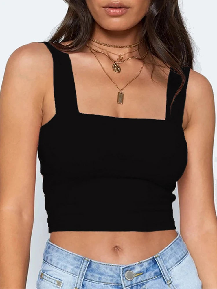 Modern Silhouette: Square-Neck Off-Shoulder Crop