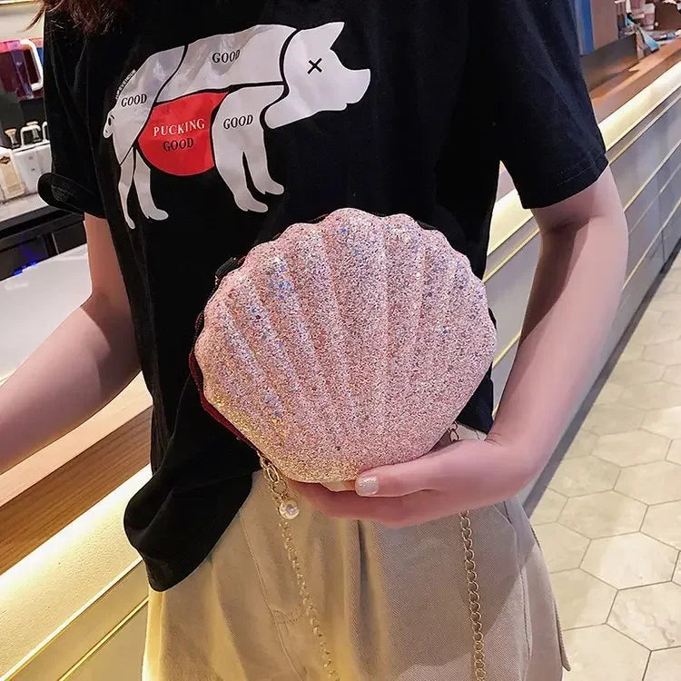 Shell Shape Vintage Small Crossbody Messenger Bag