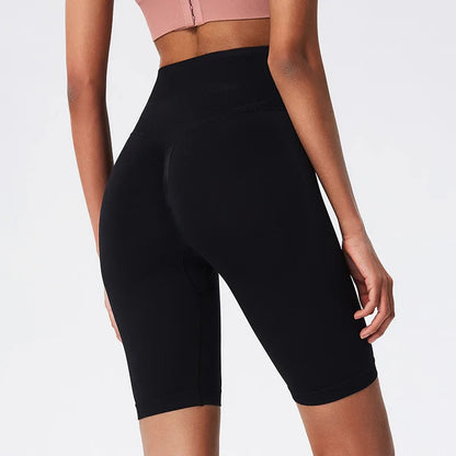 Active Lifestyle Vibes: High-Waist Seamless Scrunch Biker Shorts
