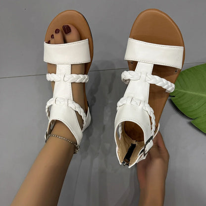 Buckle Closure Casual Rome Style Flat Gladiator Sandals