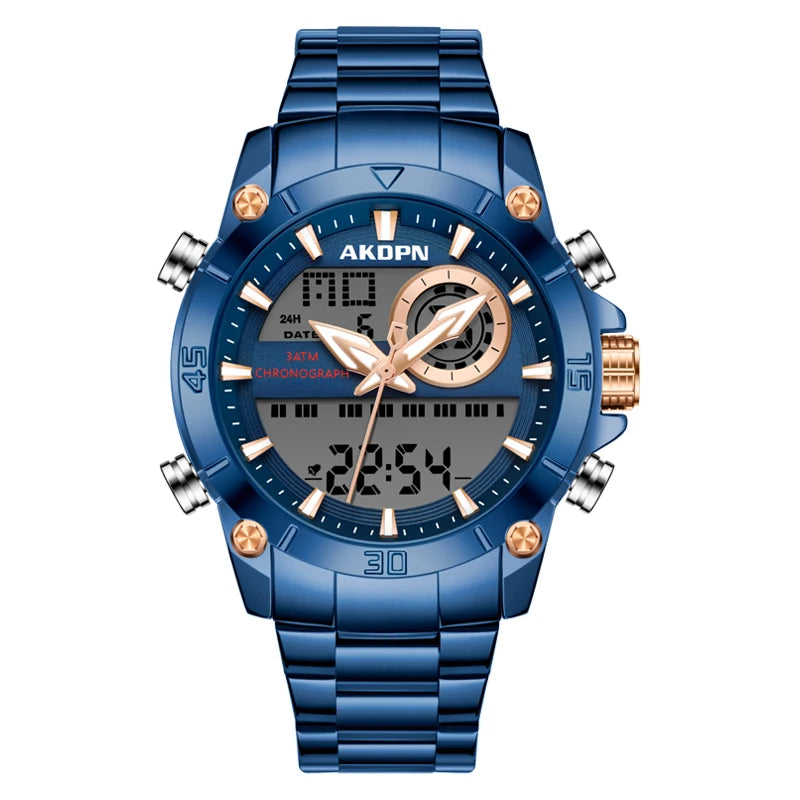 Mens Multi Color Dial Stainless Steel Analog Watch