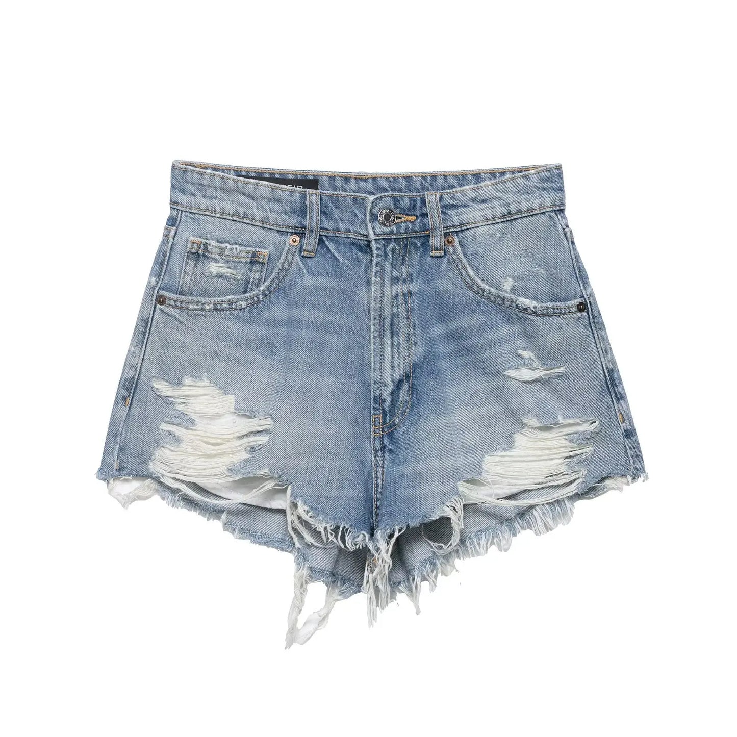 Summer Essentials: Distressed High-Waisted Denim Shorts