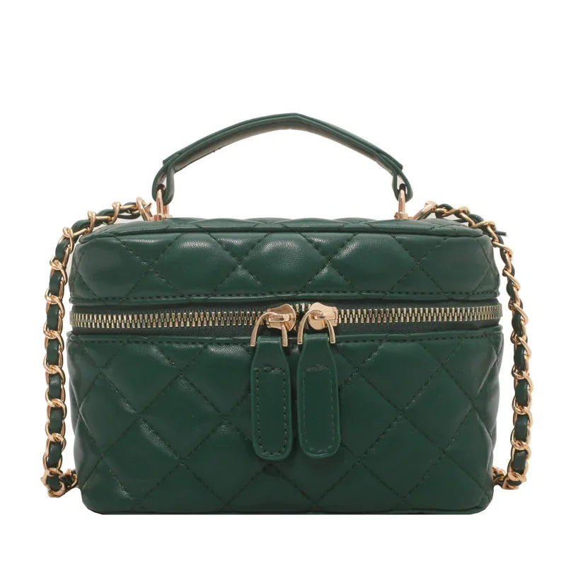 Luxury Mini Box Handbag For Women Suitcase Shaped Designer Tote Clutch Bag