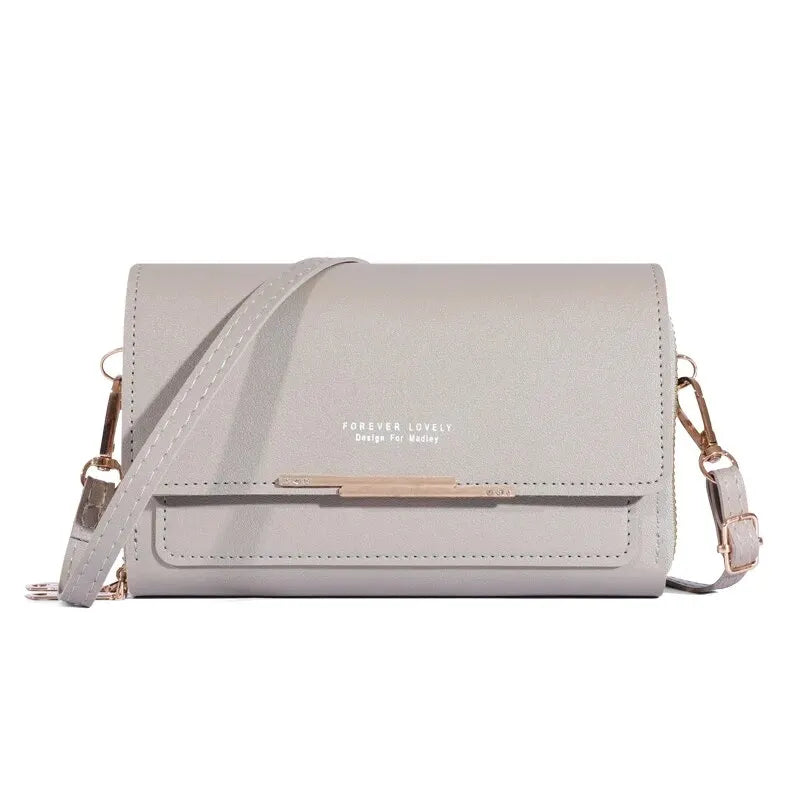 Womens Large Capacity Wallet Shoulder Bag Korean Style Multi Card Handbag