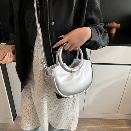 New Fashion Womens Round Ring Handle Handbags