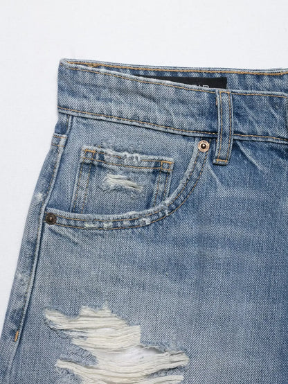 Summer Essentials: Distressed High-Waisted Denim Shorts