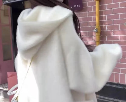 Thick Long Hooded Cardigan Sweater