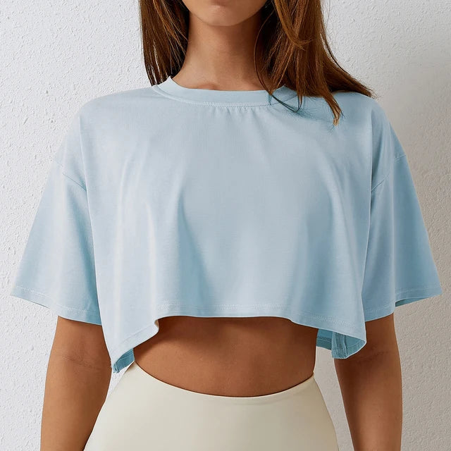 Cotton Loose Style Casual Crop Top