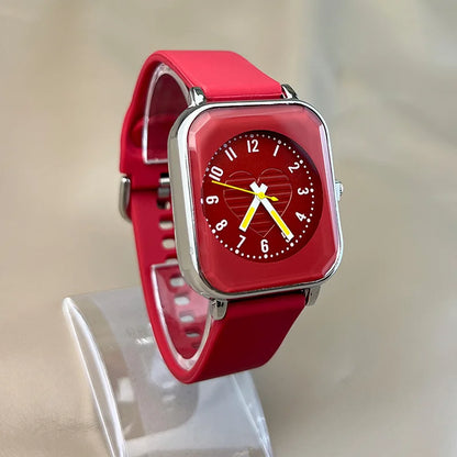 Minimalist Silicone Strap Quartz Watches Casual Sporty Style