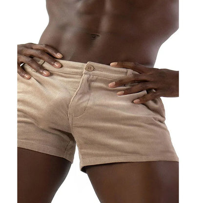 Super Soft Retro Line Plus Size Casual Shorts For Men