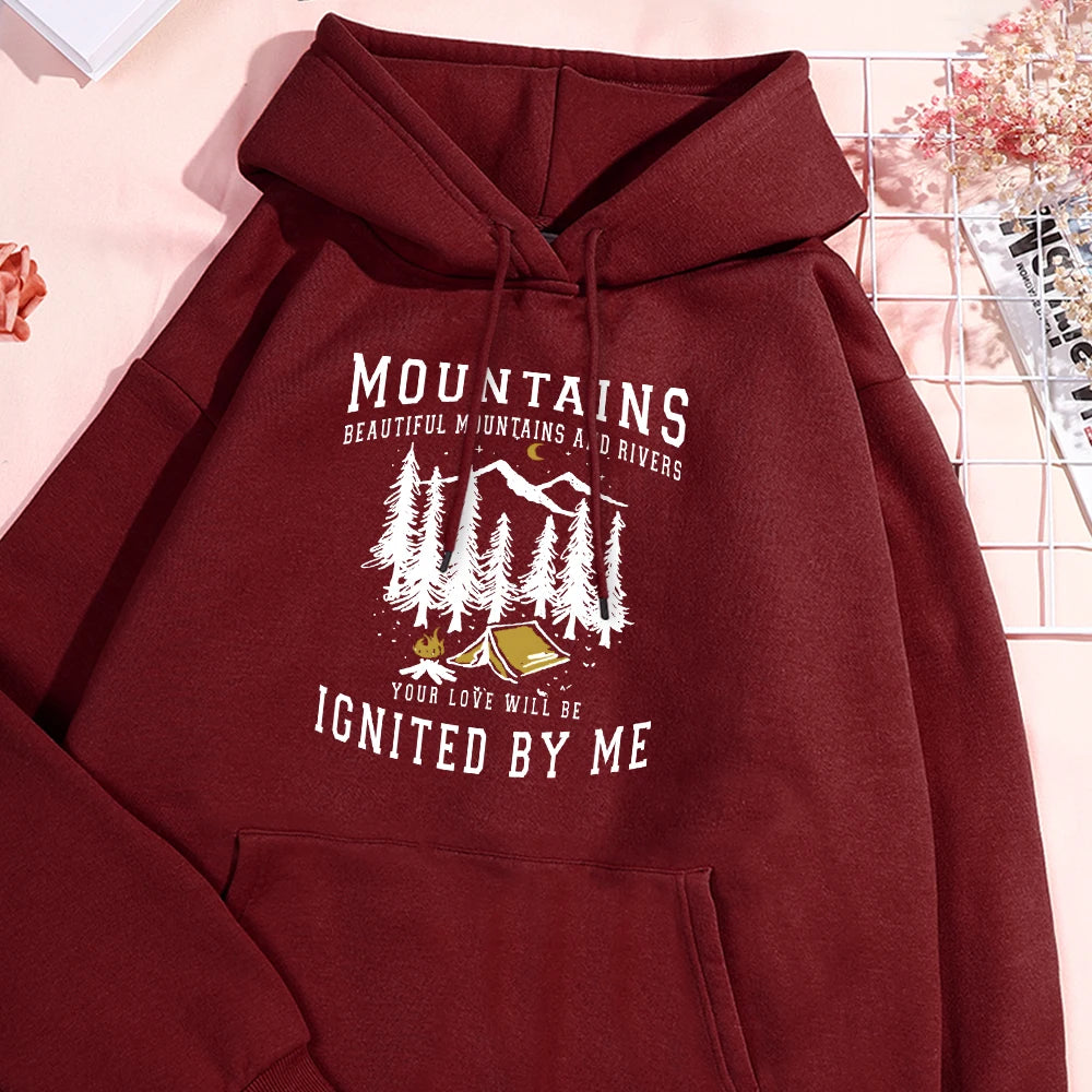 North Carolina Great Smoky Mountains Printed Cotton Hoodies