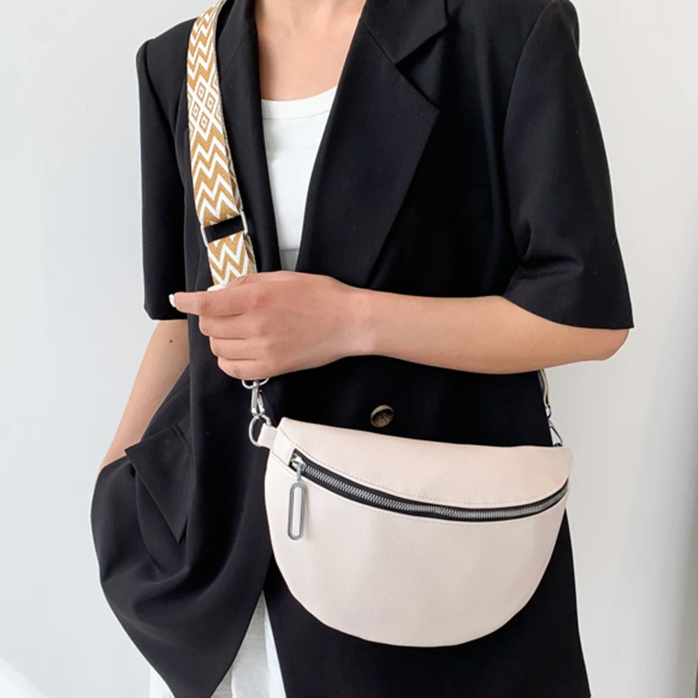 Women Zip Up Soft Messenger Bags