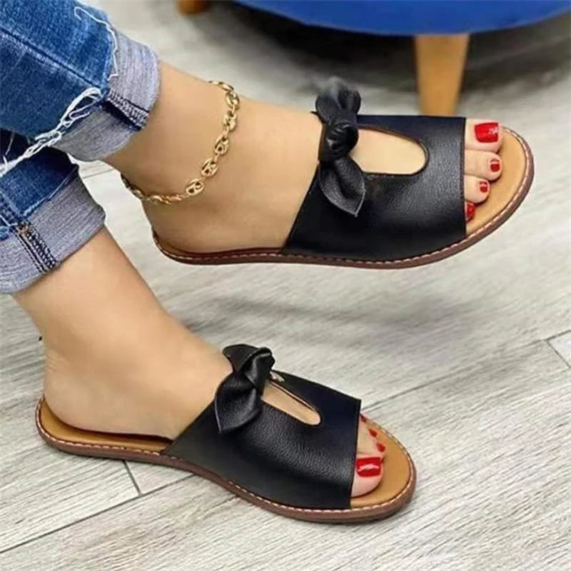 Summer Women Shoes Sandals Open Toe Anti Slip Pu Leather Casual Female Platform Shoes Plus Size 35 43 Women Slippers