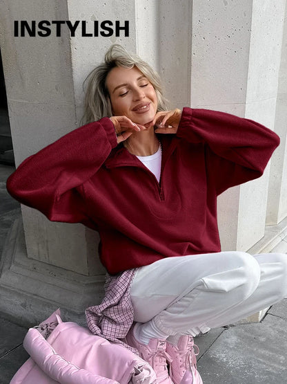 2025 Polar Fleece Hoodie Women S Loose Fit Pullover Sweatshirt For Spring Fall