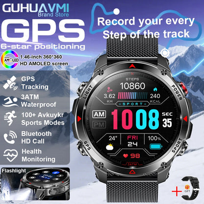 Running Swimming Altimeter Barometer Compass Multi Functional Waterproof Smartwatches