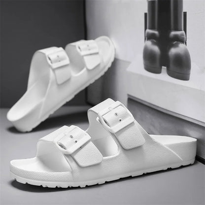 Minimalist White Beach Sandals for Your Next Summer Resort Vacation