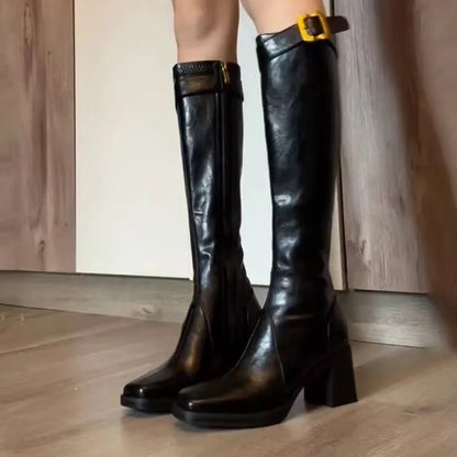 Womens Over The Knee Boots Sexy Pu Long Boots Thin High Heel Platform Shoes For Women