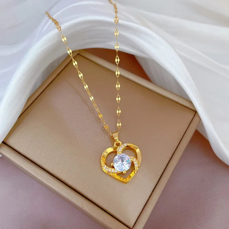 Heart Shaped All Pearl Necklace