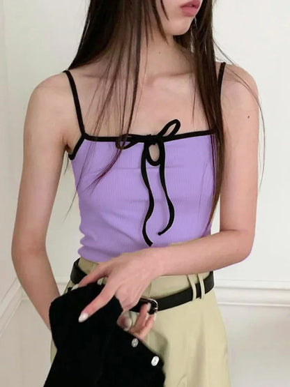Intricate Design: Cross-Lace-Up Statement Tank