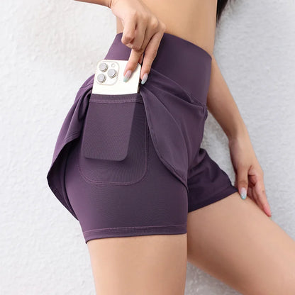 Back View Cat Printed Elastic Quick Drying Shorts For Women