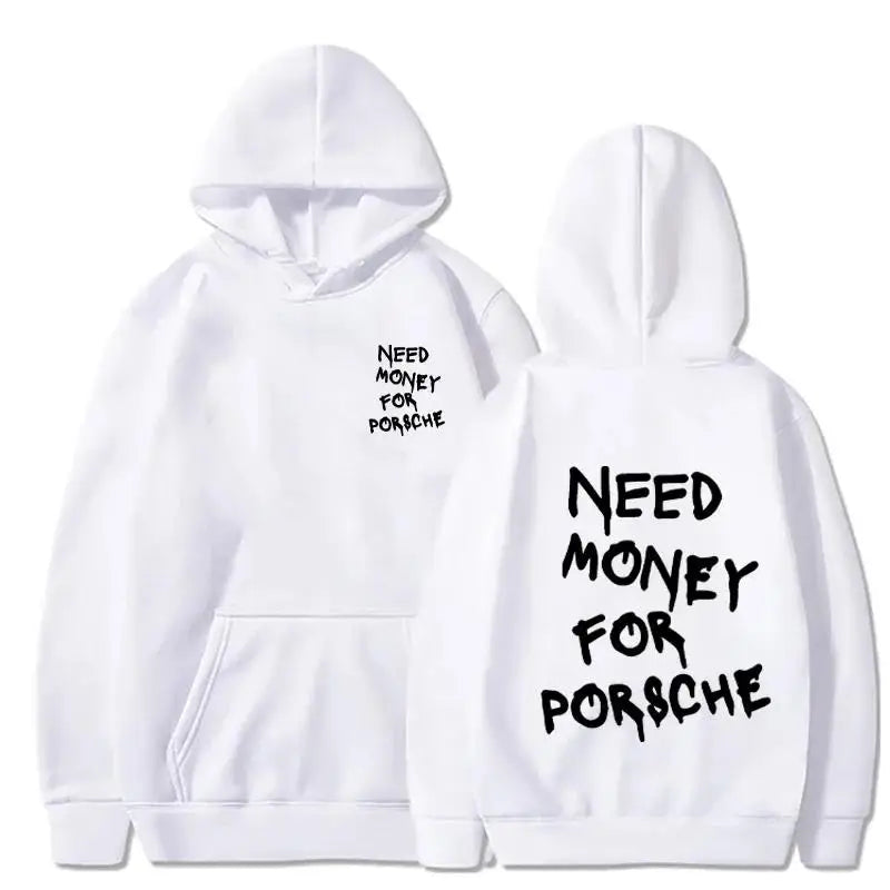 Funny Need Money Letter Print Hoodie Oversized Sweatshirt For Men Women Casual Streetwear
